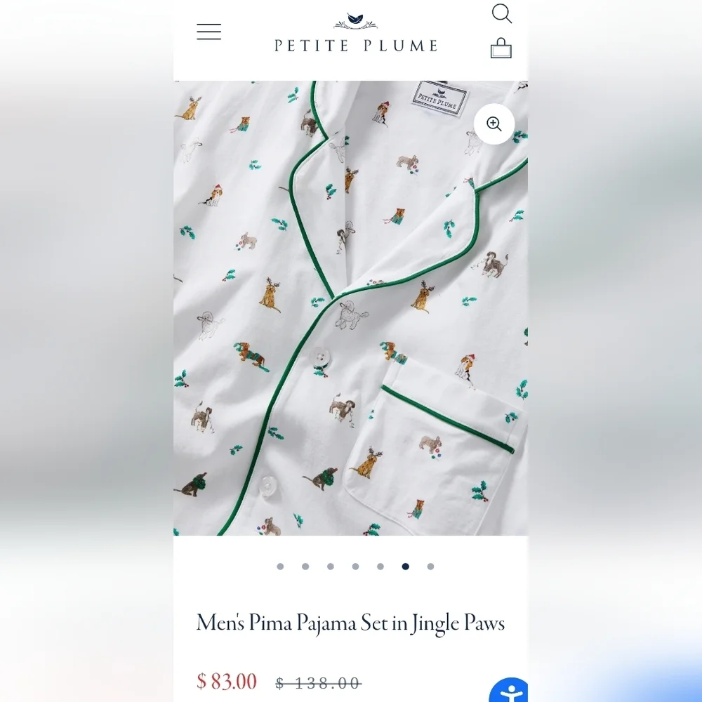 Jingle Paws Pj Top With Pup Dog Furrys